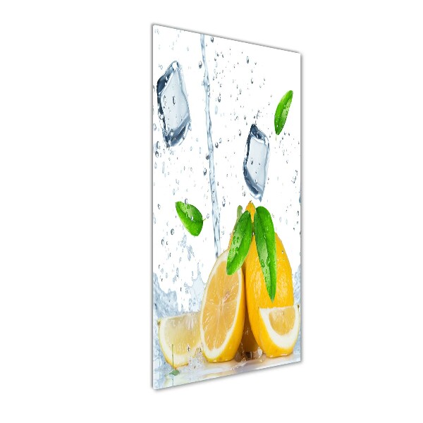 Impresión en metacrilato de alta calidad vertical Limón y hielo