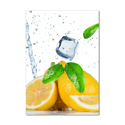 Impresión en metacrilato de alta calidad vertical Limón y hielo