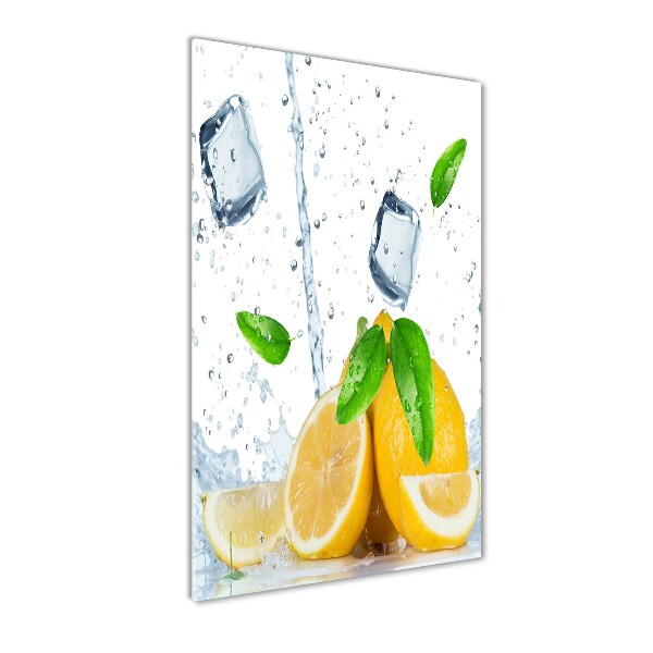 Impresión en metacrilato de alta calidad vertical Limón y hielo