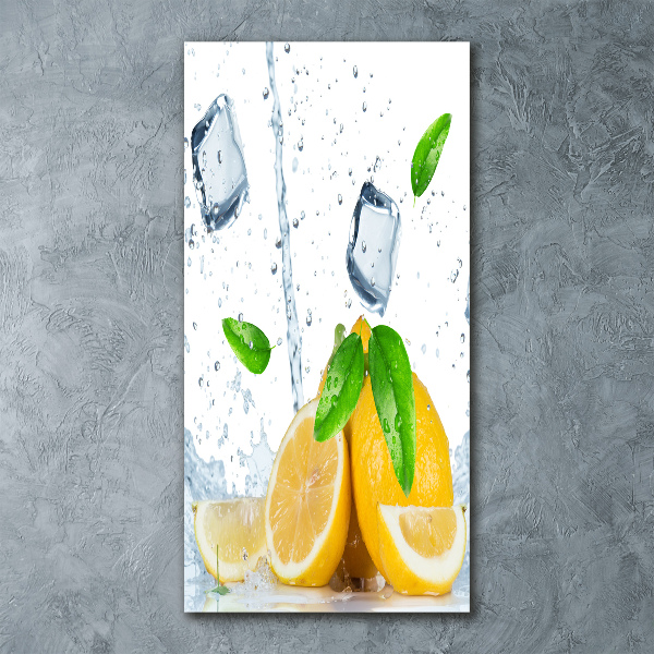 Impresión en metacrilato de alta calidad vertical Limón y hielo