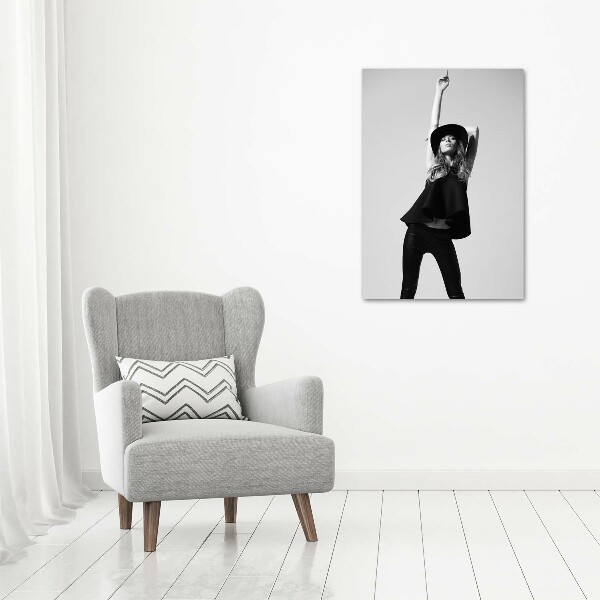 Cuadro de metacrilato vertical Mujer de negro