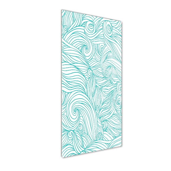 Cuadro de metacrilato vertical Ondas azules