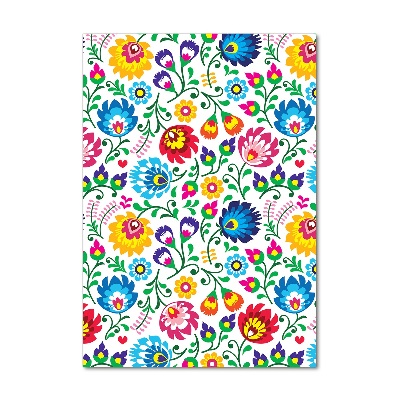 Cuadro decorativo en acrílico brillante vertical Patrón étnico