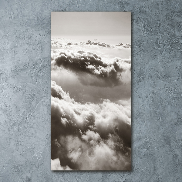 Cuadro de metacrilato moderno efecto cristal vertical Vuelo sobre las nubes