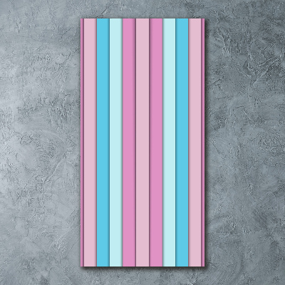 Cuadro de metacrilato moderno efecto cristal vertical Rayas de colores
