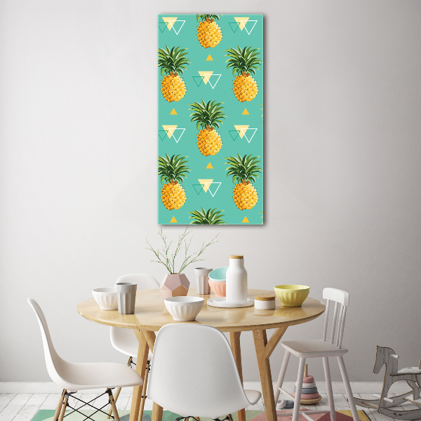 Cuadro de metacrilato moderno efecto cristal vertical Piñas