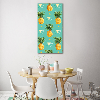 Cuadro de metacrilato moderno efecto cristal vertical Piñas