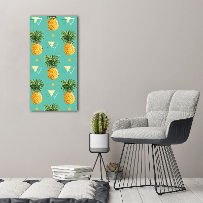 Cuadro de metacrilato moderno efecto cristal vertical Piñas