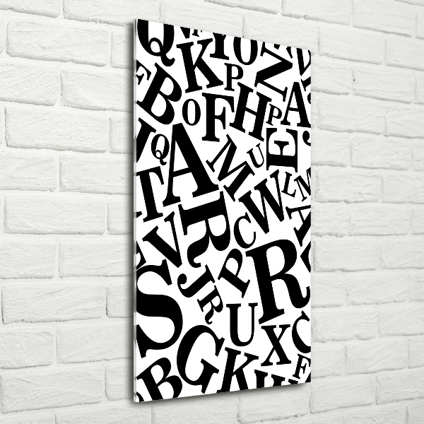 Impresión en metacrilato de alta calidad vertical Alfabeto