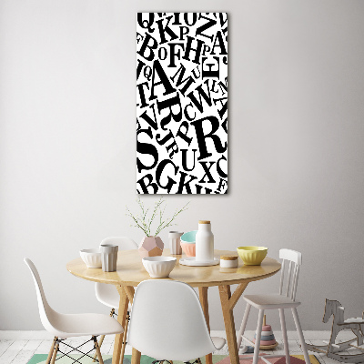 Foto obraz szkło akryl pionowy Alfabet