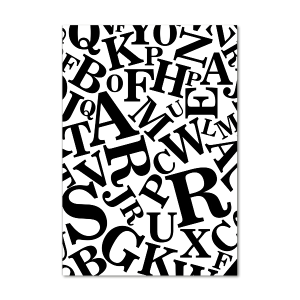 Impresión en metacrilato de alta calidad vertical Alfabeto