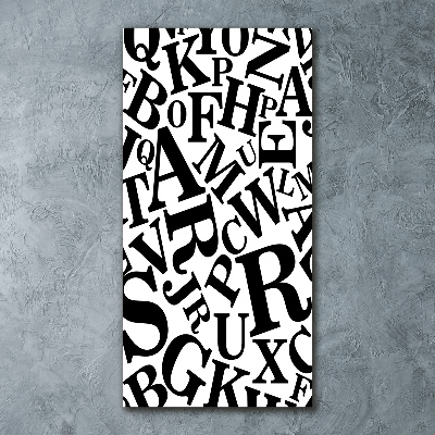 Impresión en metacrilato de alta calidad vertical Alfabeto