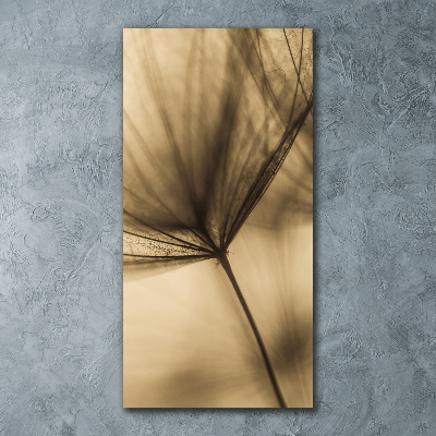 Cuadro decorativo en acrílico brillante vertical Semilla de diente de león