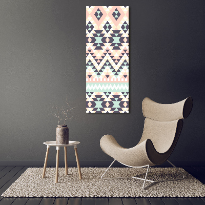 Cuadro decorativo en acrílico brillante vertical origen étnico