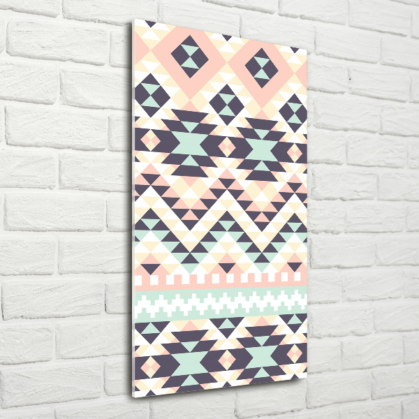 Cuadro decorativo en acrílico brillante vertical origen étnico