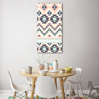 Cuadro decorativo en acrílico brillante vertical origen étnico