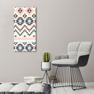 Cuadro decorativo en acrílico brillante vertical origen étnico