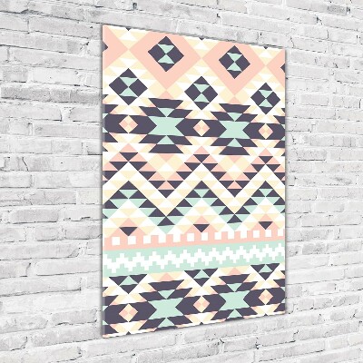 Cuadro decorativo en acrílico brillante vertical origen étnico