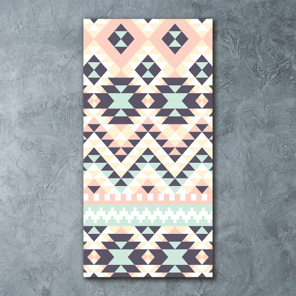 Cuadro decorativo en acrílico brillante vertical origen étnico