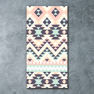 Cuadro decorativo en acrílico brillante vertical origen étnico