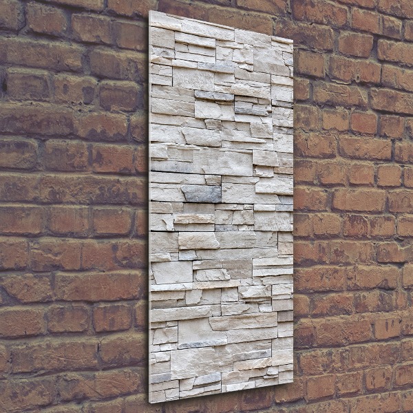 Cuadro de metacrilato vertical Muro de piedra