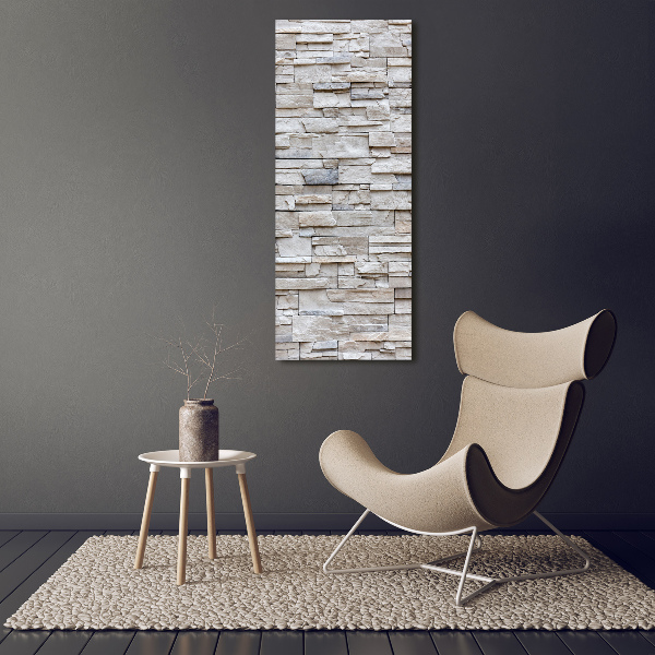 Cuadro de metacrilato vertical Muro de piedra