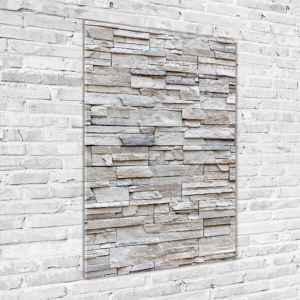Cuadro de metacrilato vertical Muro de piedra
