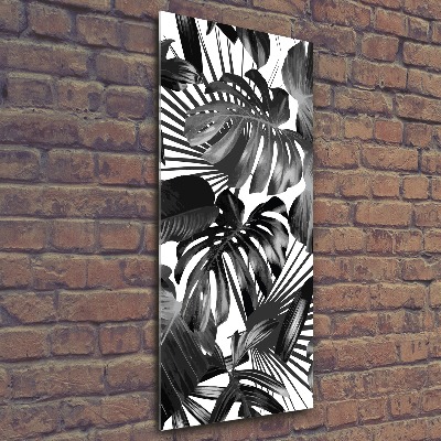 Impresión en metacrilato de alta calidad vertical hojas tropicales
