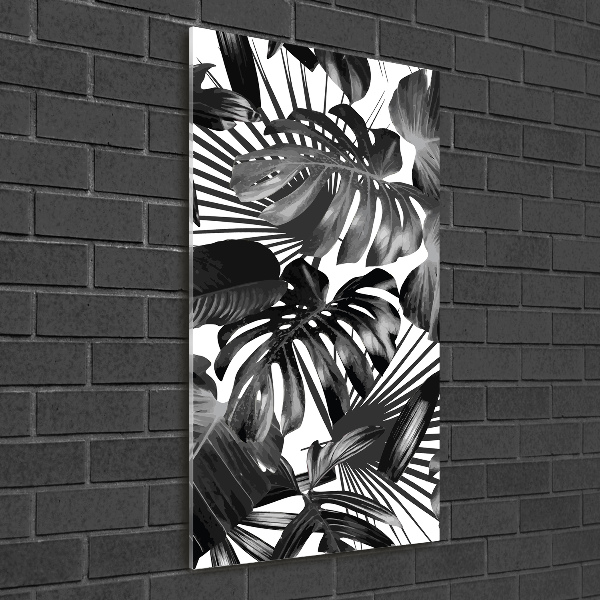 Impresión en metacrilato de alta calidad vertical hojas tropicales