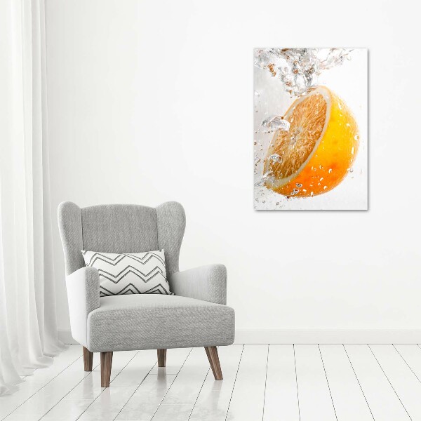 Cuadro de metacrilato moderno efecto cristal vertical Naranjas