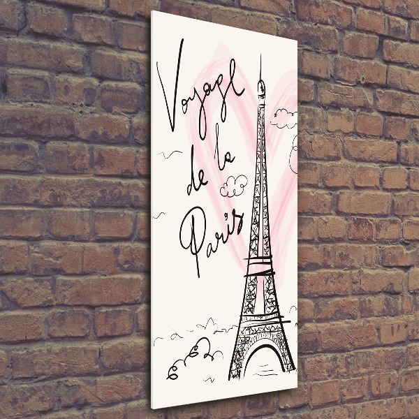 Cuadro de metacrilato vertical Torre Eiffel de París
