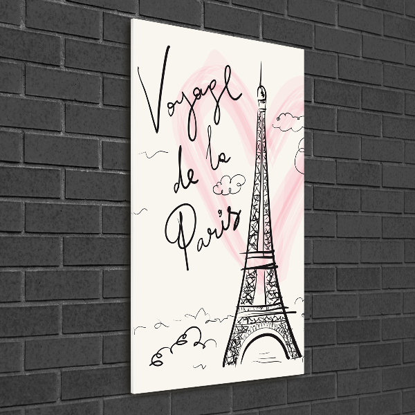 Cuadro de metacrilato vertical Torre Eiffel de París