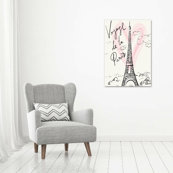 Cuadro de metacrilato vertical Torre Eiffel de París