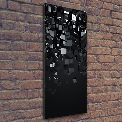 Cuadro de metacrilato moderno efecto cristal vertical Abstracción 3D