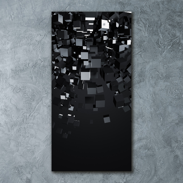Cuadro de metacrilato moderno efecto cristal vertical Abstracción 3D