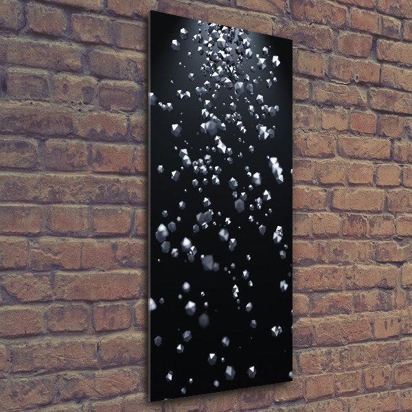 Cuadro decorativo en acrílico brillante vertical Abstracción 3D