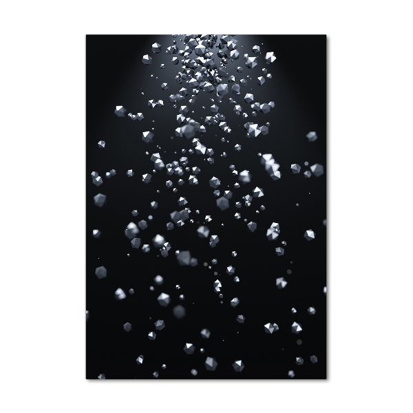 Cuadro decorativo en acrílico brillante vertical Abstracción 3D