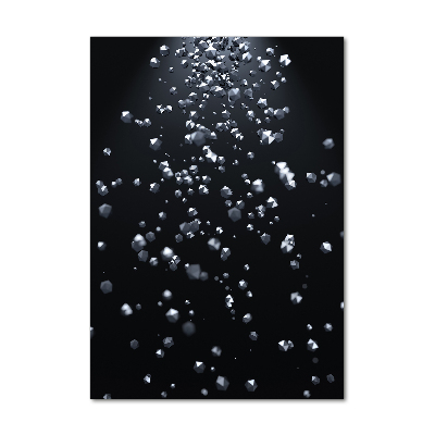 Cuadro decorativo en acrílico brillante vertical Abstracción 3D