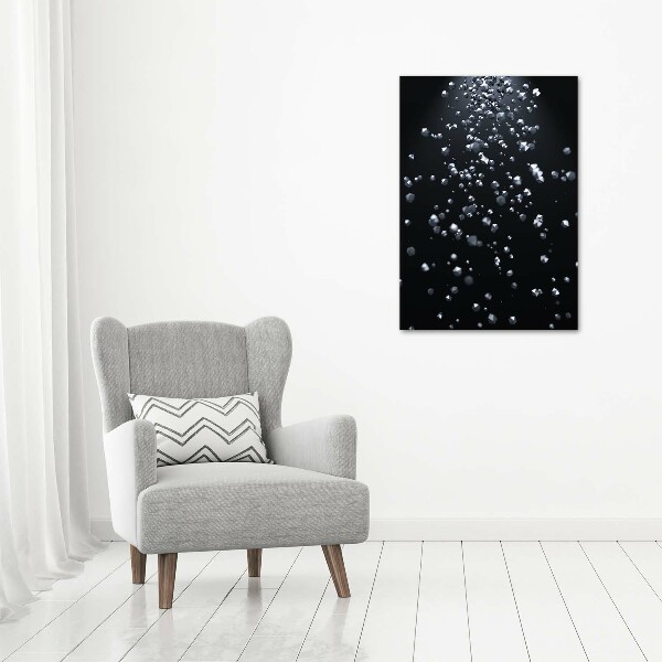 Cuadro decorativo en acrílico brillante vertical Abstracción 3D