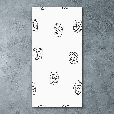 Cuadro de metacrilato moderno efecto cristal vertical Patrón abstracto