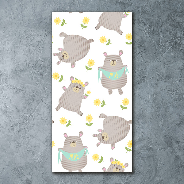 Obraz zdjęcie na ścianę akryl pionowy Niedźwiadki