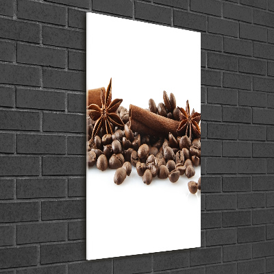 Impresión en metacrilato de alta calidad vertical Granos de café