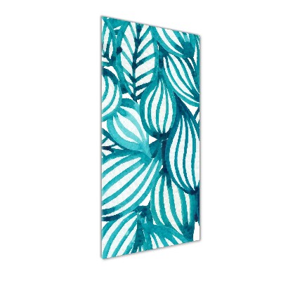 Cuadro de metacrilato moderno efecto cristal vertical Hojas