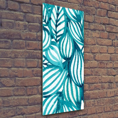 Cuadro de metacrilato moderno efecto cristal vertical Hojas