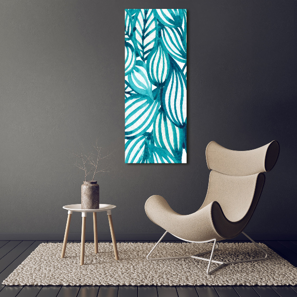 Cuadro de metacrilato moderno efecto cristal vertical Hojas