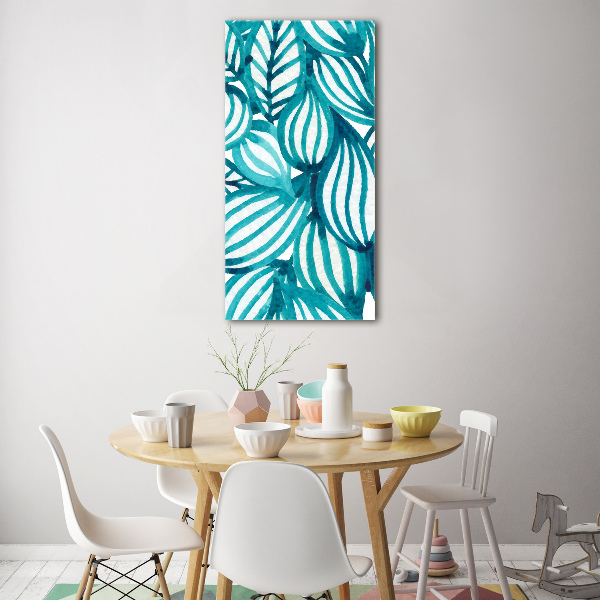 Cuadro de metacrilato moderno efecto cristal vertical Hojas