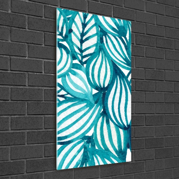 Cuadro de metacrilato moderno efecto cristal vertical Hojas