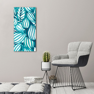 Cuadro de metacrilato moderno efecto cristal vertical Hojas