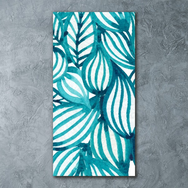 Cuadro de metacrilato moderno efecto cristal vertical Hojas