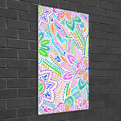 Impresión en metacrilato de alta calidad vertical Patrón floral